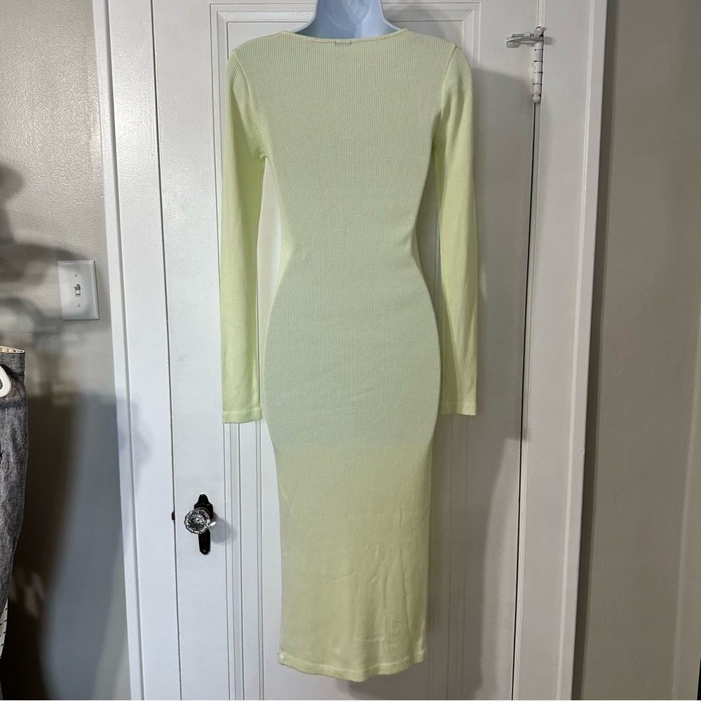 Monrow-Revolve Light Lime Green Midi, Ribbed, Nwo… - image 5